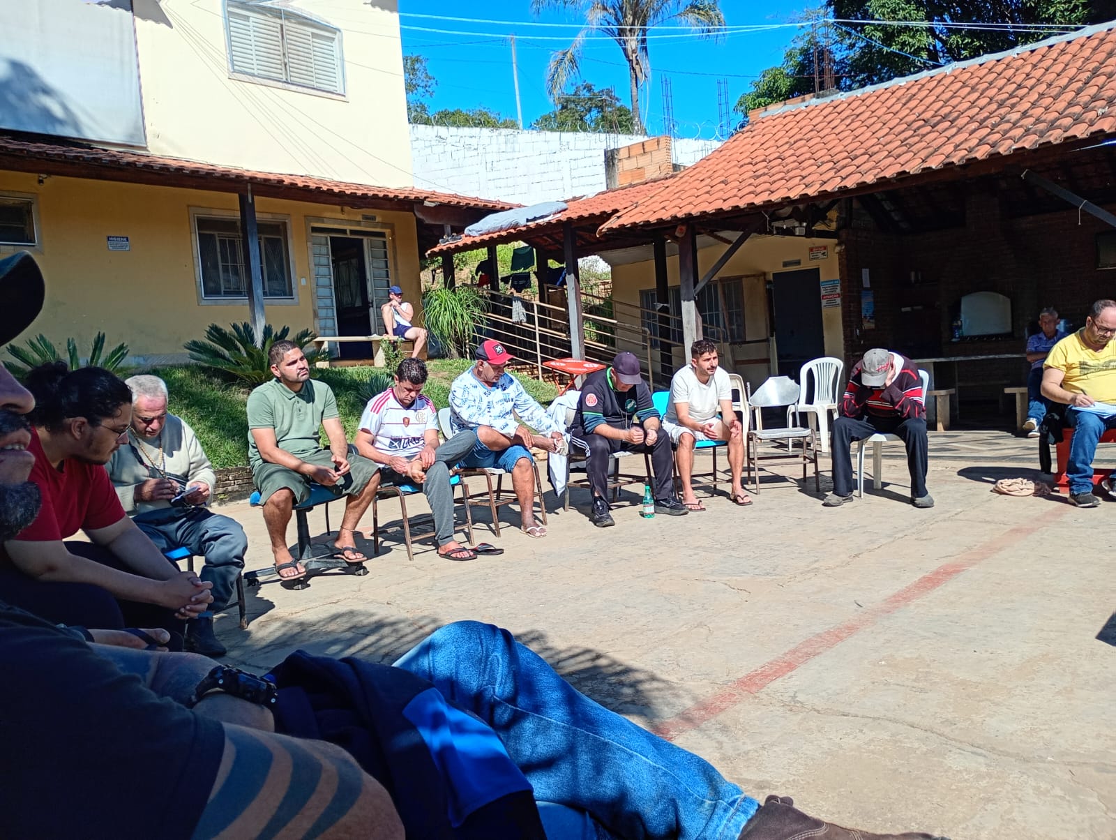 Roda de conversa no pátio